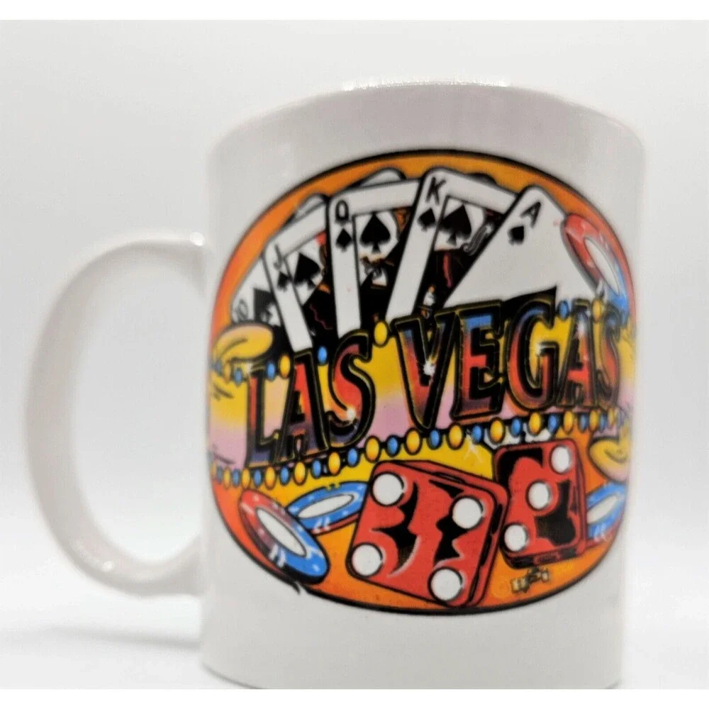 Set of 2 2004‎ Las Vegas RTSI Souvenir Coffee Mug Cup